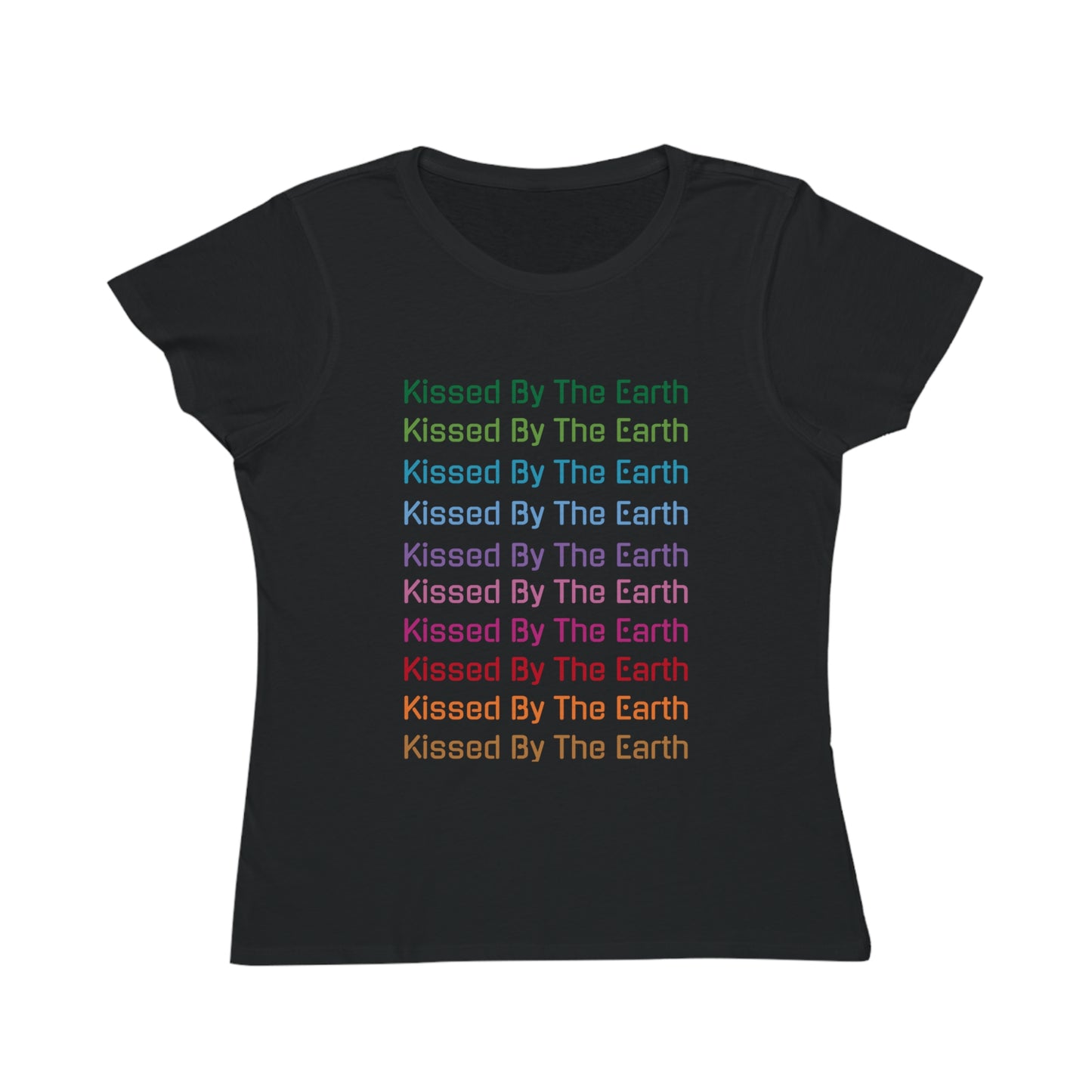 Kissed By The Earth™ Organic Women's Classic T-Shirt - Rainbow on Black (1st Edition)
