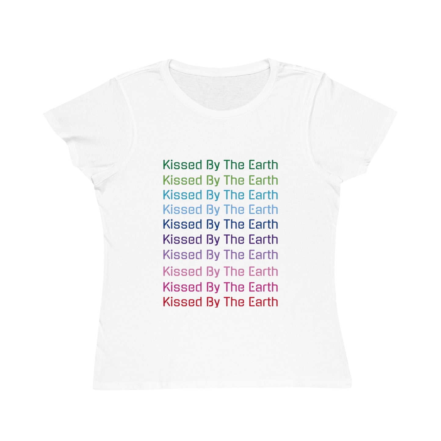 Kissed By The Earth™ Organic Women's Classic T-Shirt - Rainbow on White (1st Edition)
