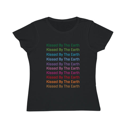 Kissed By The Earth™ Organic Women's Classic T-Shirt - Rainbow on Black (1st Edition)