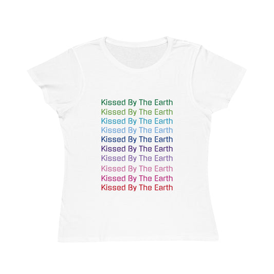 Kissed By The Earth™ Organic Women's Classic T-Shirt - Rainbow on White (1st Edition)