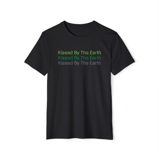 Kissed By The Earth™ Recycled Organic T-Shirt - Shades of Green on Black (1st Edition)
