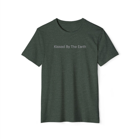 Kissed By The Earth™ Recycled Organic T-Shirt - Gray on Heather Forest (1st Edition)